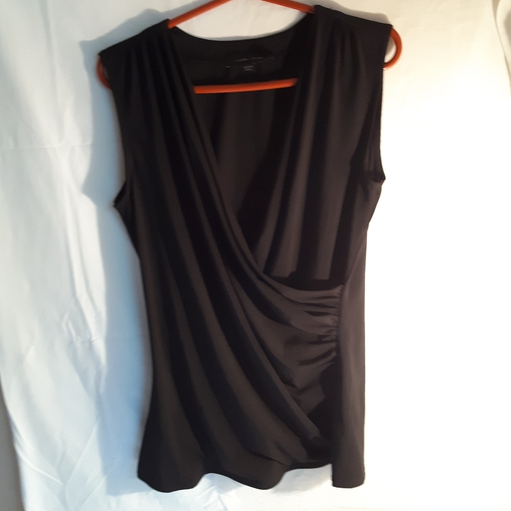 Large black women's top by Larry Levine